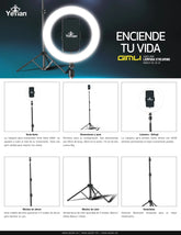 Aro De Luz Led Yeyian Para Streaming Ysl-12l-01 Gimli S2000, 30.5cm, Usb
